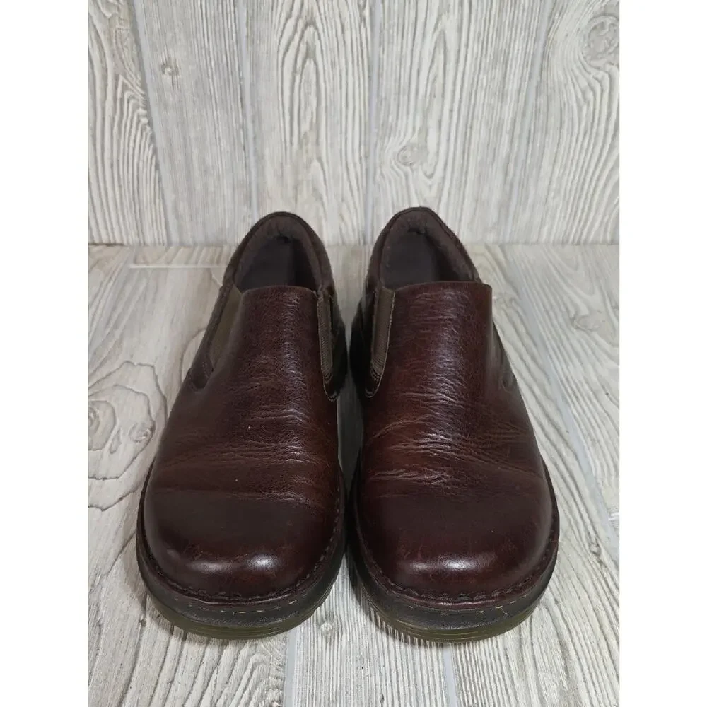 Dr. Martens Orson Dark Brown Leather Slip On Shoes Mens Size 9 Ladies Size 10